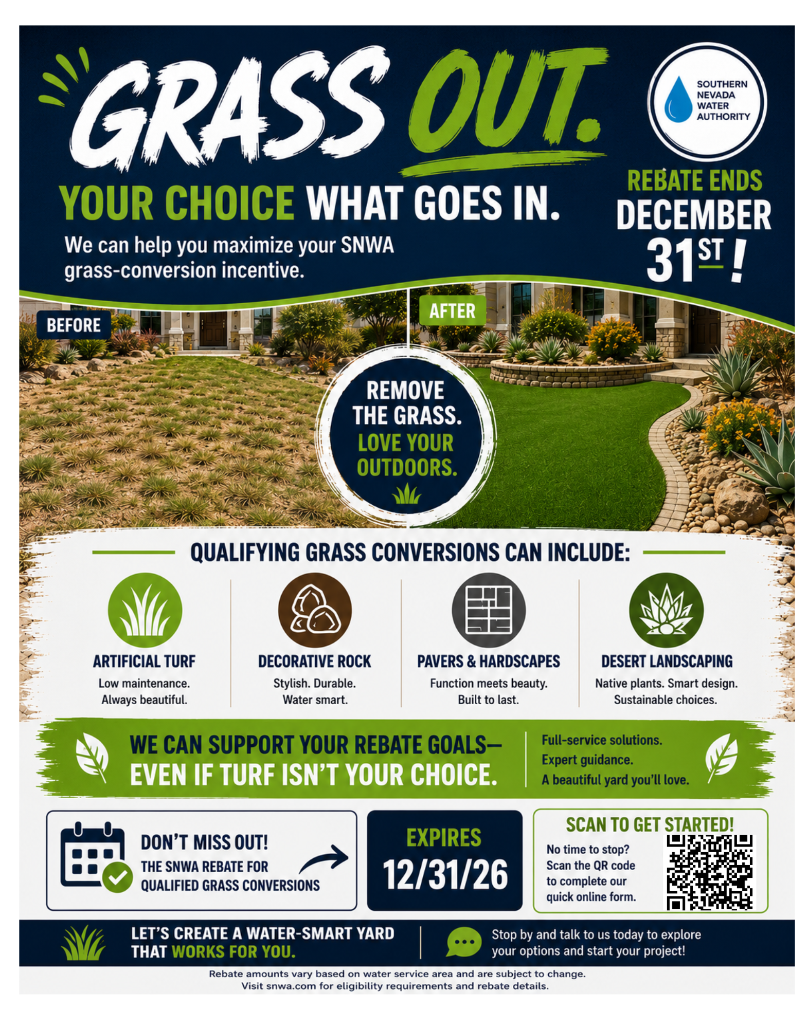 SNWA rebate flyer, expires 12/31/26